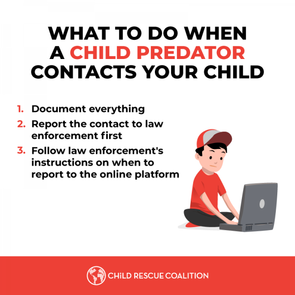 With so many kids online during distance learning, so are child predators. Here's what to do if your child is contacted by a child predator.